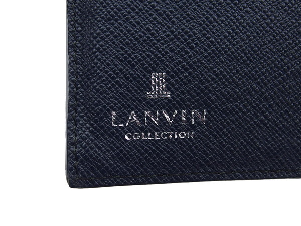 【10%OFFクーポン】ランバン LANVIN 二つ折り財布 クウルールドヴァン ネイビー×ブラック レディース 中古_画像9