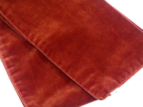 【10%OFFクーポン】プラダ マフラー ストール レディース ベロア風 ダークオレンジ 中古_画像2