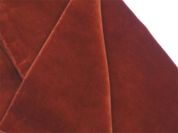 【10%OFFクーポン】プラダ マフラー ストール レディース ベロア風 ダークオレンジ 中古_画像3