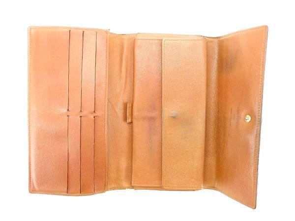 【30%OFFクーポン】ルイヴィトン 三つ折り財布 長財布 レディース /ポルトトレゾールインターナショナル モノグラム ブラウン 中古_画像5