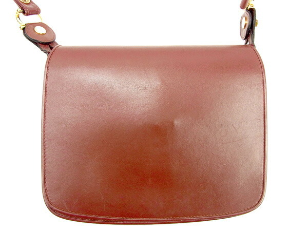 【30%OFFクーポン】カルティエ ショルダーバッグ 斜めがけショルダー レディース マストライン ボルドー×ゴールド 中古_画像2