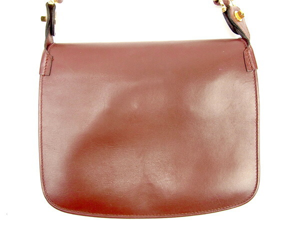 【30%OFFクーポン】カルティエ ショルダーバッグ 斜めがけショルダー レディース マストライン ボルドー×ゴールド 中古_画像3