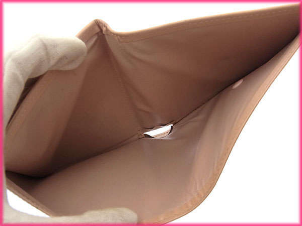 【30%OFFクーポン】カルティエ 三つ折り財布 /コンパクトサイズ レディース /ラブコレクション ビスプレート ライトピンク×ゴールド 中古_画像5