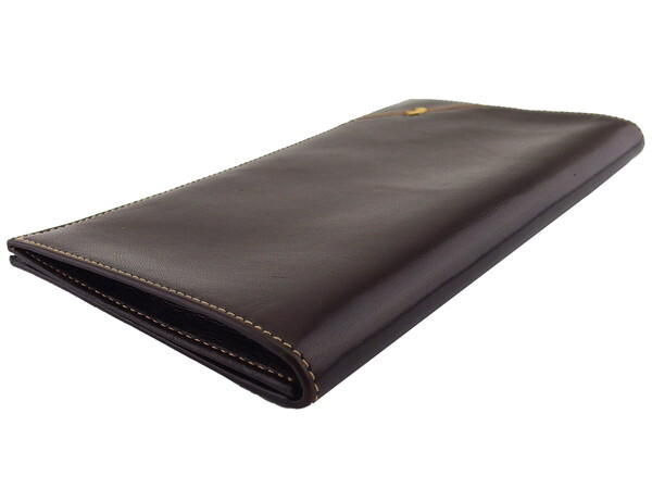 【ブラックフライデー30%OFFクーポン】ア・テストーニ a.testoni 札入れ MARRONE レディース 中古_画像4