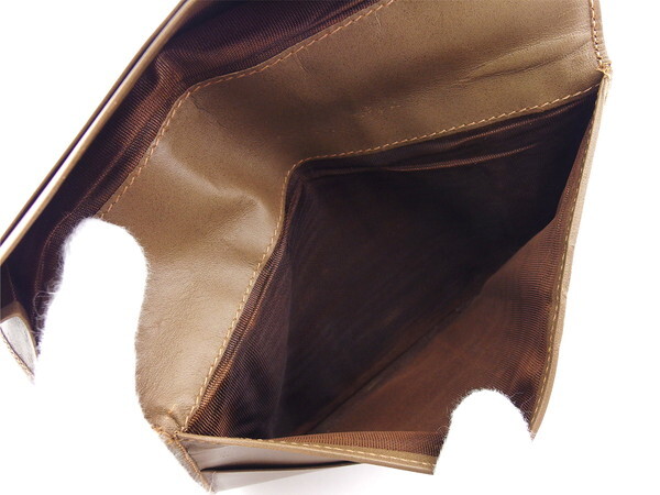 【ブラックフライデー30%OFFクーポン】ヴァレンティノ VALENTINO 札入れ ライトブラウン×ブラウン レディース 中古_画像5