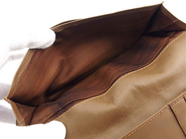 【ブラックフライデー30%OFFクーポン】ヴァレンティノ VALENTINO 札入れ ライトブラウン×ブラウン レディース 中古_画像6