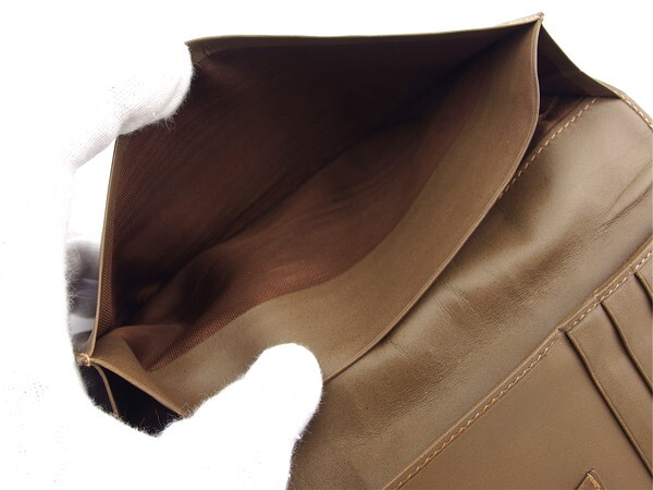 【ブラックフライデー30%OFFクーポン】ヴァレンティノ VALENTINO 札入れ ライトブラウン×ブラウン レディース 中古_画像7