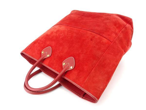 【ブラックフライデー30%OFFクーポン】グッチ トートバッグ ハンドバッグ レディース レッド×ゴールド 中古_画像3