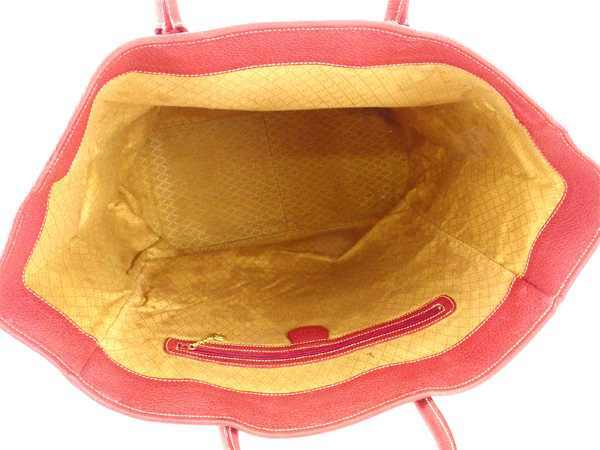 【ブラックフライデー30%OFFクーポン】グッチ トートバッグ ハンドバッグ レディース レッド×ゴールド 中古_画像5