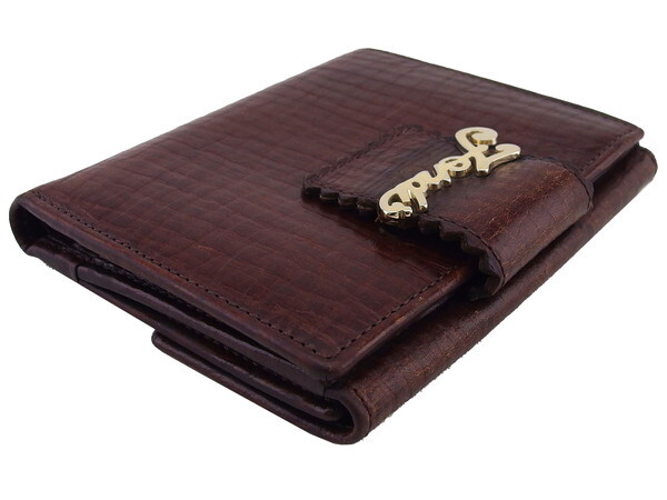 【ブラックフライデー30%OFFクーポン】フェンディ FENDI 三つ折り財布 ブラウン×ゴールド レディース 中古_画像3