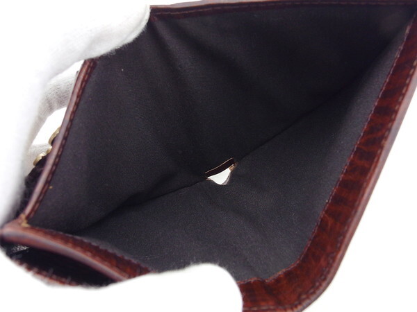 【ブラックフライデー30%OFFクーポン】フェンディ FENDI 三つ折り財布 ブラウン×ゴールド レディース 中古_画像5