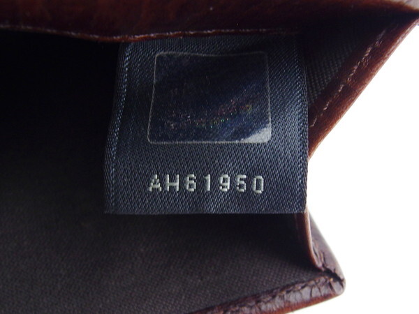 【ブラックフライデー30%OFFクーポン】フェンディ FENDI 三つ折り財布 ブラウン×ゴールド レディース 中古_画像9