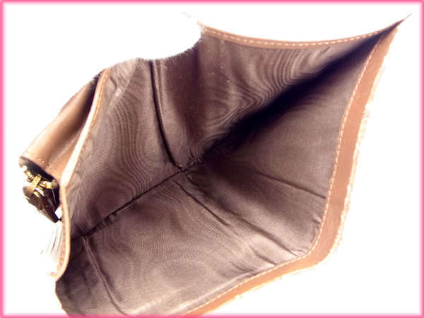 【ブラックフライデー30%OFFクーポン】ミュウミュウ 三つ折り財布 レディース クロコダイル型押し ピンク 中古_画像3