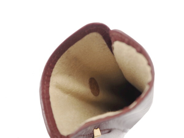 【ブラックフライデー30%OFFクーポン】カルティエ CARTIER メガネケース マストライン ボルドー×ゴールド レディース 中古_画像4