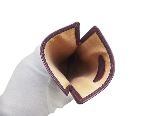 【ブラックフライデー30%OFFクーポン】カルティエ CARTIER メガネケース マストライン ボルドー×ゴールド レディース 中古_画像4