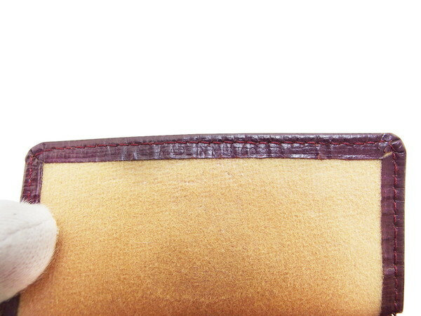 【ブラックフライデー30%OFFクーポン】カルティエ CARTIER メガネケース マストライン ボルドー×ゴールド レディース 中古_画像6