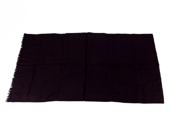 【ブラックフライデー30%OFFクーポン】グッチ マフラー フリンジ付き レディース GG柄 ダークブラウン 中古_画像2