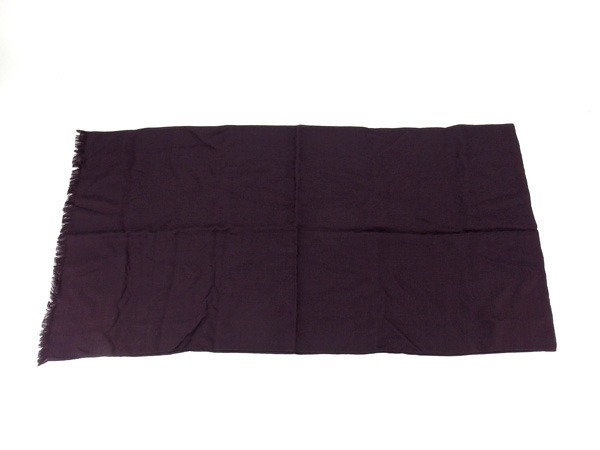 【ブラックフライデー30%OFFクーポン】グッチ マフラー フリンジ付き レディース GG柄 ダークブラウン 中古_画像3