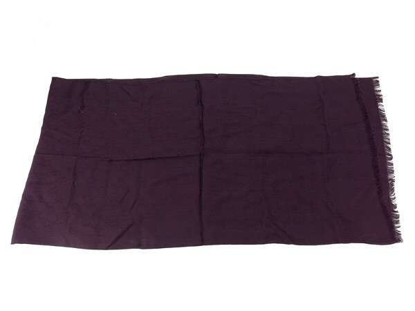 【ブラックフライデー30%OFFクーポン】グッチ マフラー フリンジ付き レディース GG柄 ダークブラウン 中古_画像5