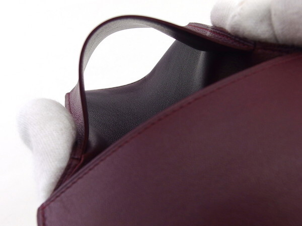 【ブラックフライデー30%OFFクーポン】カルティエ CARTIER 札入れ ボルドー×シルバー レディース 中古_画像6