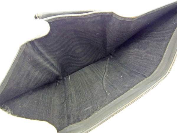 【ブラックフライデー30%OFFクーポン】ミュウミュウ 三つ折り財布 レディース クロコダイル型押し グレー 中古_画像4