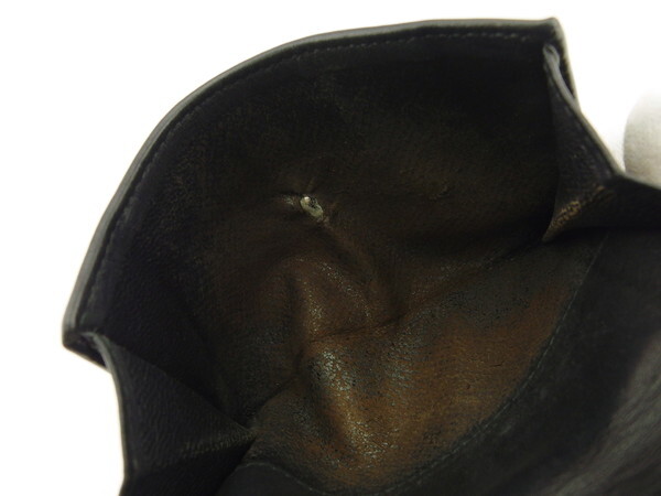 【ブラックフライデー30%OFFクーポン】グッチ GUCCI 三つ折り財布 ブラック×真鍮シルバー レディース 中古_画像7