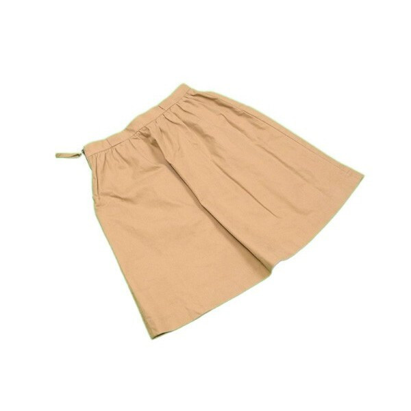 【30%OFFクーポン】シーバイクロエ スカート フレアー レディース ウエストギャザー ビックポケット キャメル 中古_画像2