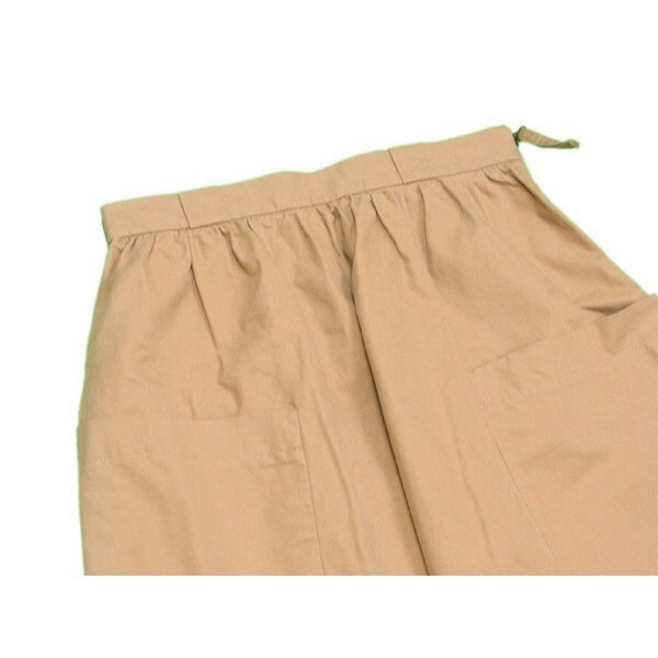 【30%OFFクーポン】シーバイクロエ スカート フレアー レディース ウエストギャザー ビックポケット キャメル 中古_画像3