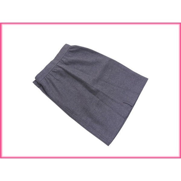 【30%OFFクーポン】イヴ・サンローラン スカート ヒザ丈 レディース ♯Mサイズ タイトシルエット グレー 中古_画像2