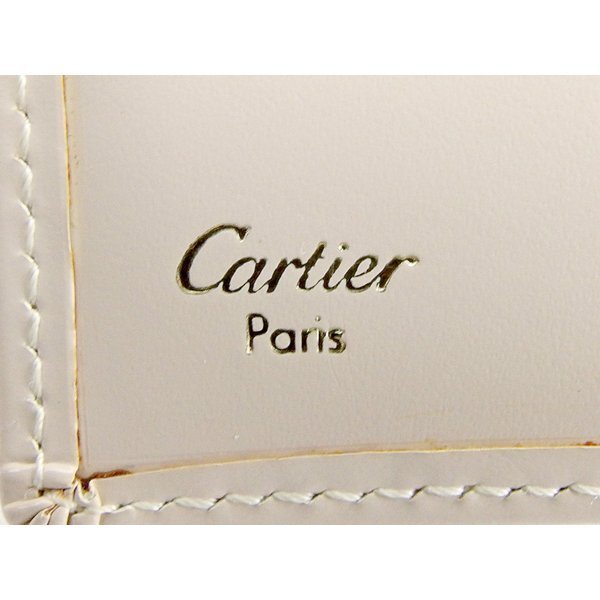 【30%OFFクーポン】カルティエ CARTIER 三つ折り財布 ラブコレクション ベージュ レディース 中古_画像8