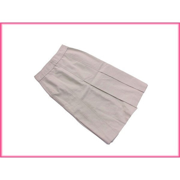 【30%OFFクーポン】ルイヴィトン スカート ロング丈 レディース ♯38サイズ スリット入り ベージュ 中古_画像2