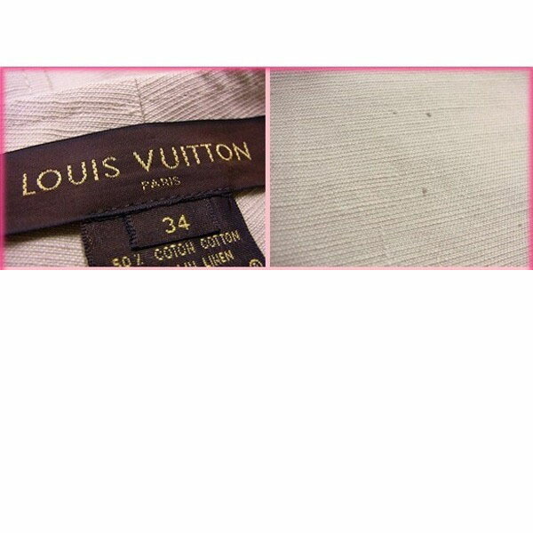 【30%OFFクーポン】ルイヴィトン スカート ロング丈 レディース ♯38サイズ スリット入り ベージュ 中古_画像6