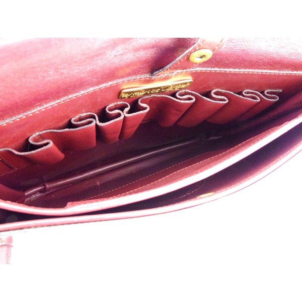 【30%OFFクーポン】カルティエ ショルダーバッグ 斜めがけショルダー レディース マストライン ボルドー 中古_画像6