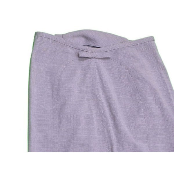 【30%OFFクーポン】ルイ ヴィトン スカート 後リボン付き レディース ♯38サイズ シャーリング グレー×シルバー 中古_画像5