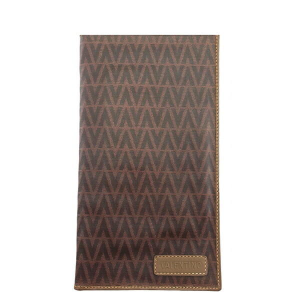 【ブラックフライデー30%OFFクーポン】ヴァレンティノ VALENTINO 札入れ ライトブラウン×ブラウン レディース 中古_画像1