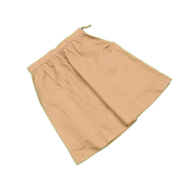 【30%OFFクーポン】シーバイクロエ スカート フレアー レディース ウエストギャザー ビックポケット キャメル 中古_画像1