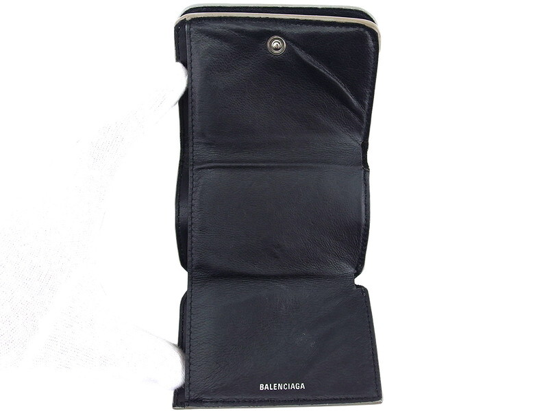 【30%OFFクーポン】バレンシアガ 三つ折り 財布 ミニウォレット レディース メンズ BALENCIAGA 中古_画像4