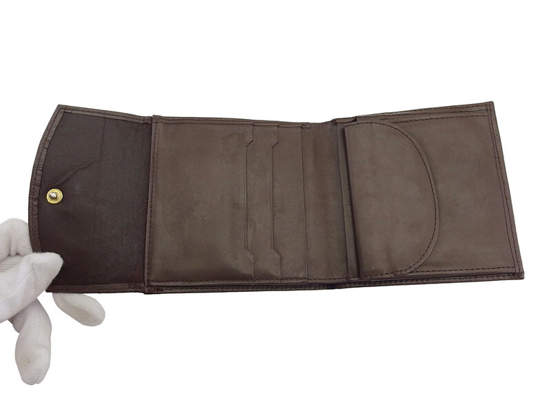 【30%OFFクーポン】バーバリー 三つ折り 財布 ミニ財布 レディース メンズ チェック BURBERRY 中古_画像4