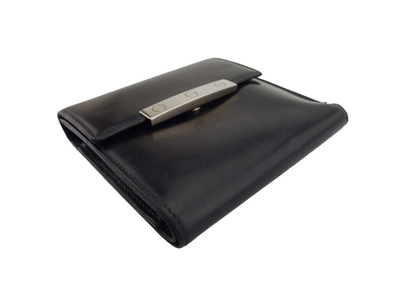 【30%OFFクーポン】カルティエ 三つ折り 財布 レディース メンズ ラブコレクション Cartier 中古_画像3
