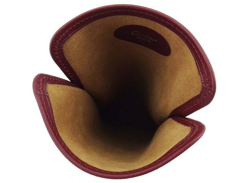 【ブラックフライデー30%OFFクーポン】カルティエ メガネケース 眼鏡 ケース レディース メンズ 角プレート マストライン Cartier 中古_画像4