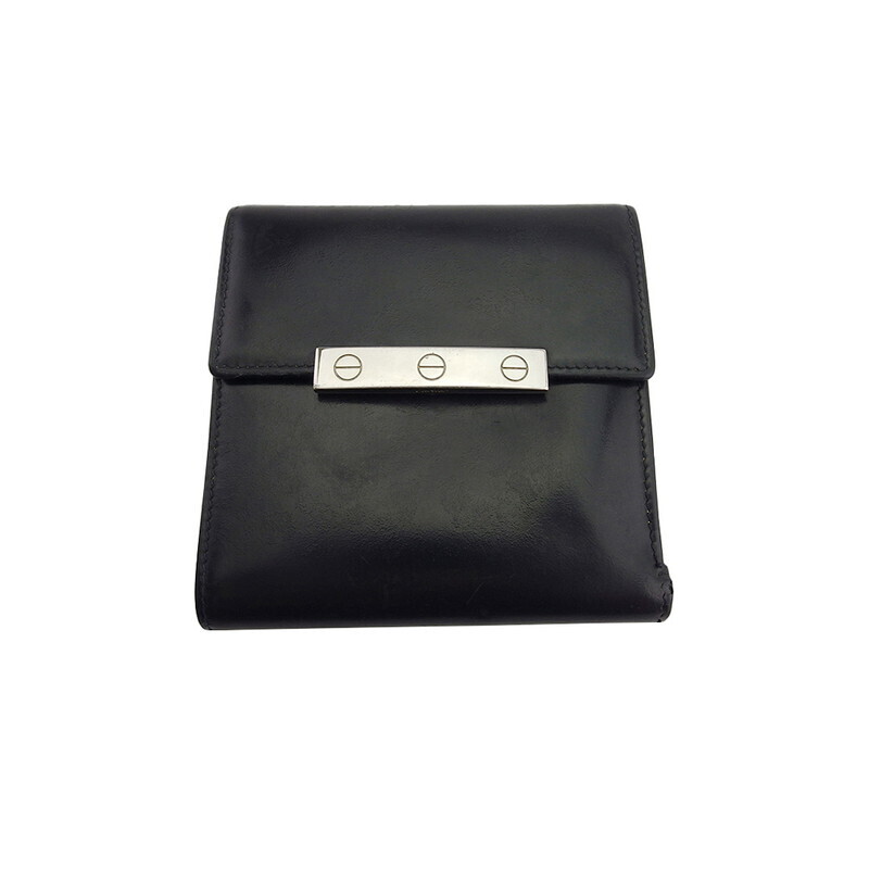【30%OFFクーポン】カルティエ 三つ折り 財布 レディース メンズ ラブコレクション Cartier 中古_画像1