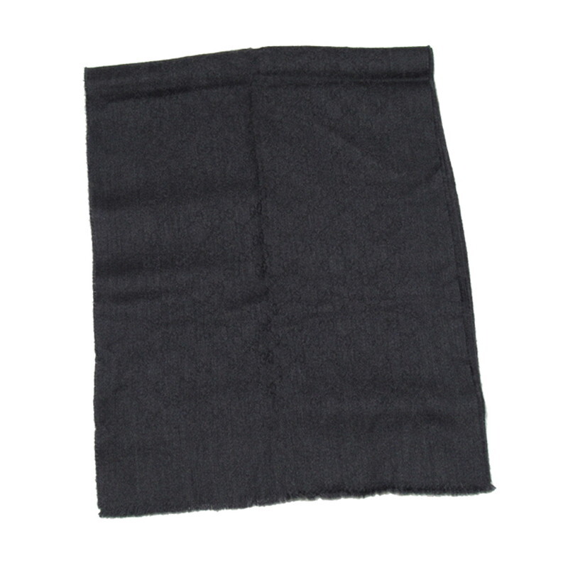 【ブラックフライデー30%OFFクーポン】グッチ マフラー フリンジ付き レディース メンズ GG柄 GUCCI 中古_画像1