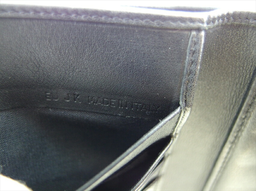 【30%OFFクーポン】カルティエ CARTIER 三つ折り財布 トリニティ ブラック ゴールド シルバー レディース 中古_画像10