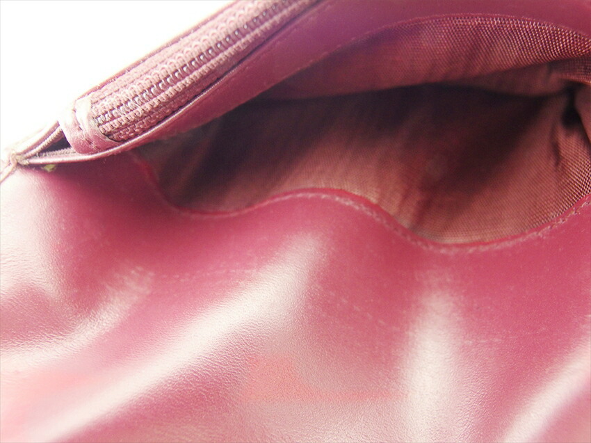 【30%OFFクーポン】プラダ PRADA 三つ折り財布 レッド レディース 中古_画像8