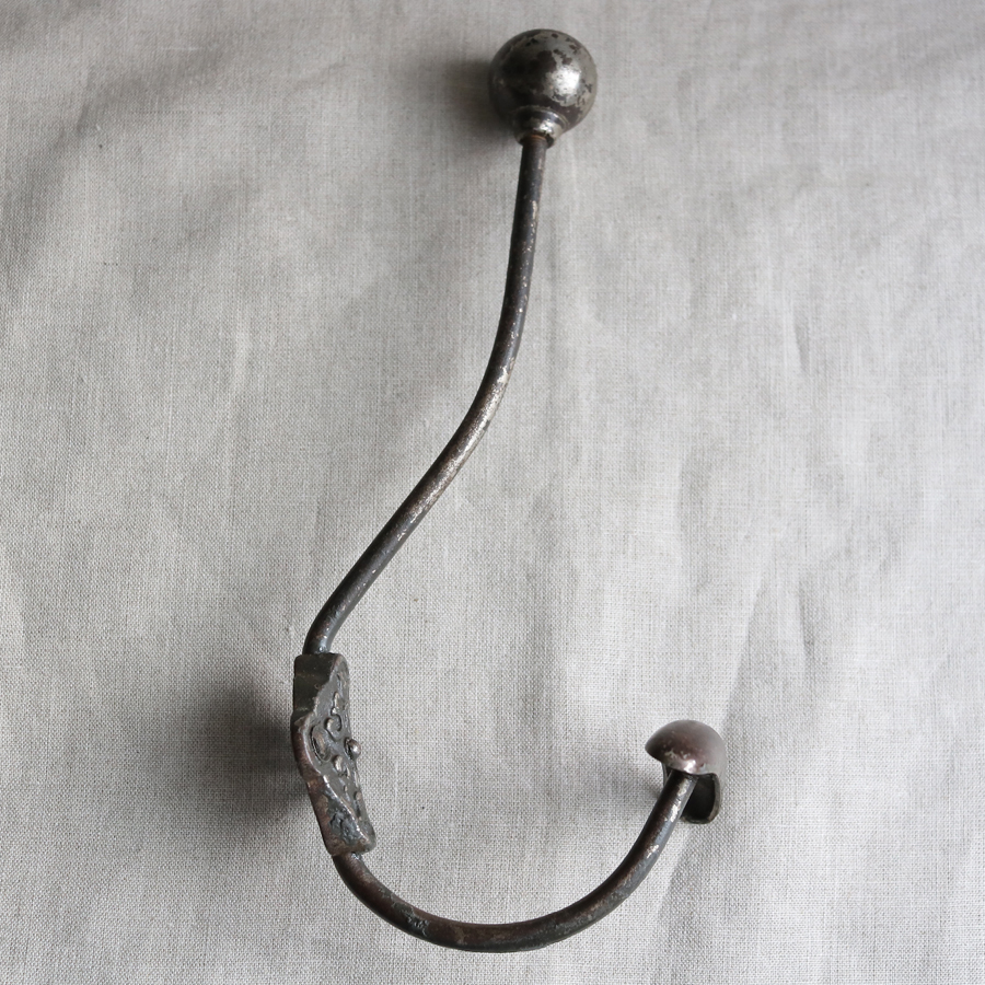 [鉄製 1920年 アトリエ ]フランス コートフック 装飾 アールヌーボー コートハンガー アイアン フック ハンガー フランスアンティーク #2_画像10