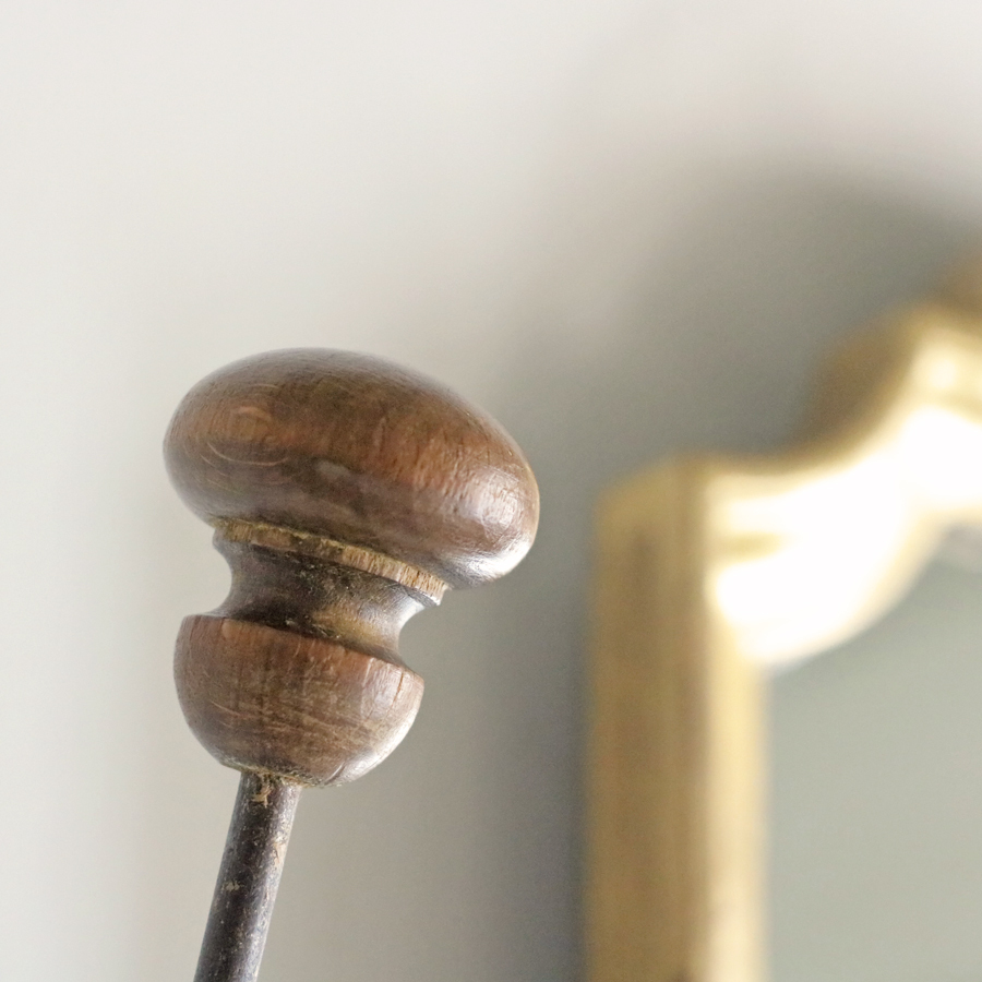 [鉄×木製 1920年 アトリエ ]フランス コートフック アールヌーボー 装飾 コートハンガー アイアン フック フランスアンティーク #E_画像3