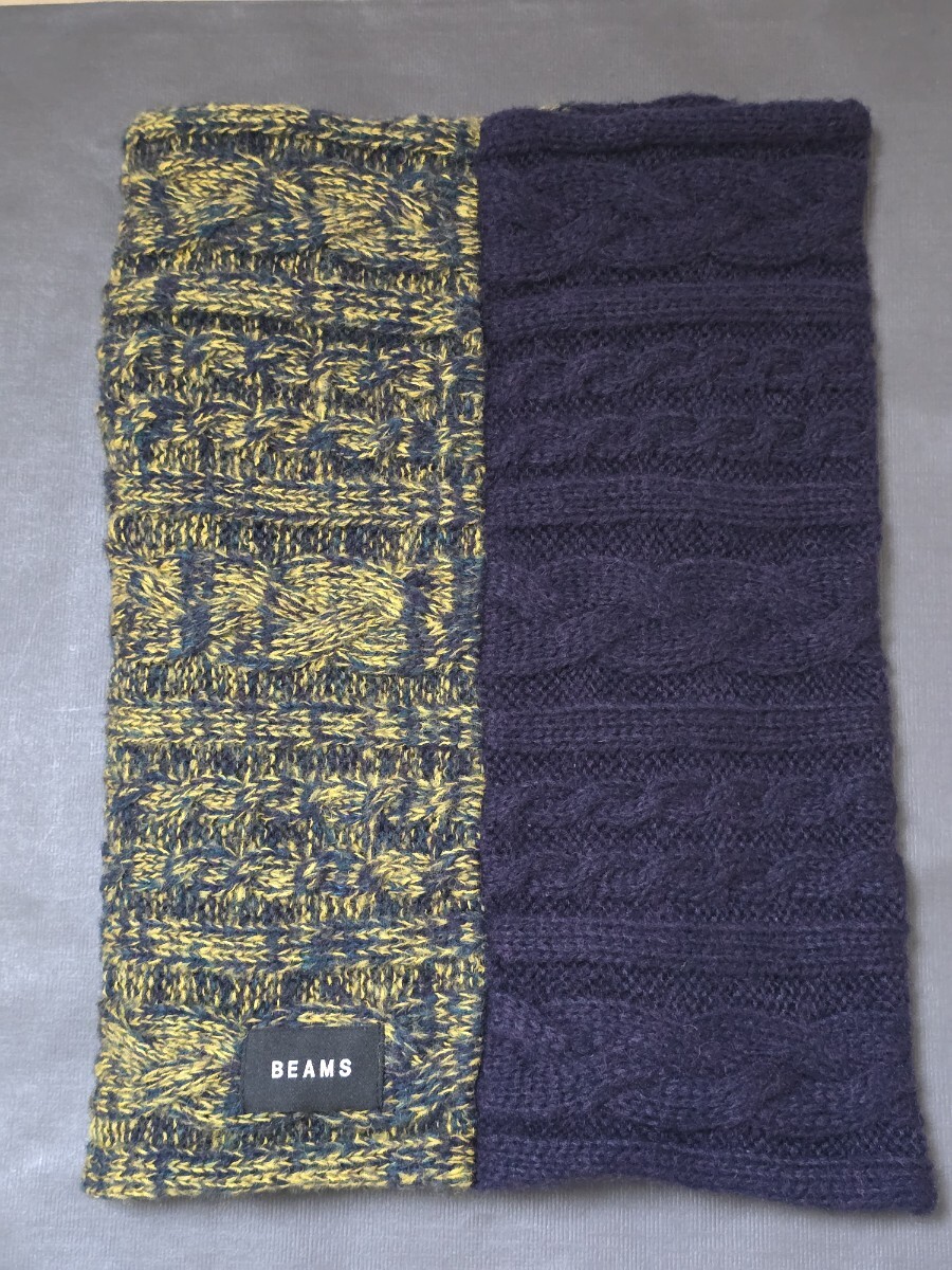 BEAMS ビームス 2トーン スヌード マフラー_画像1