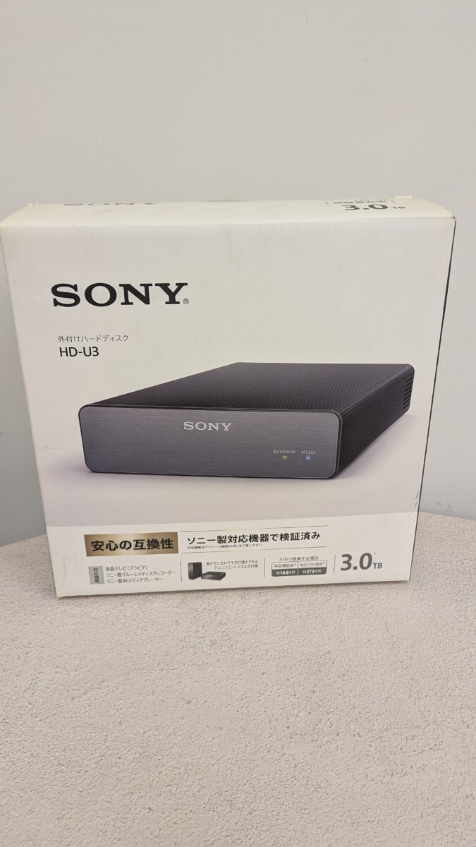 未使用品 SONY 外付けハードディスク HD-U3 3.0TB_画像1