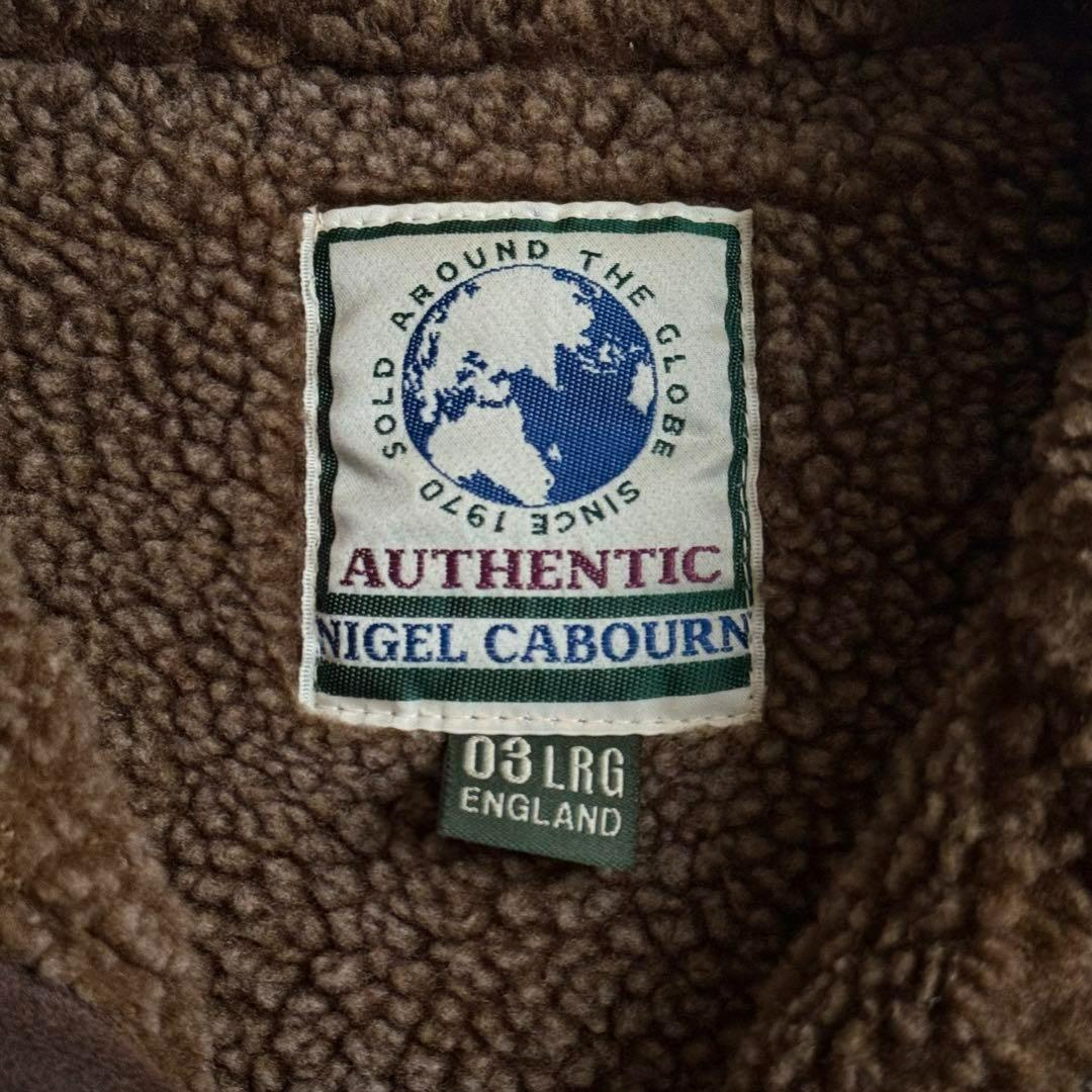 ナイジェルケーボン レザー フライトジャケット ブラウン 牛革 ビンテージ_画像6