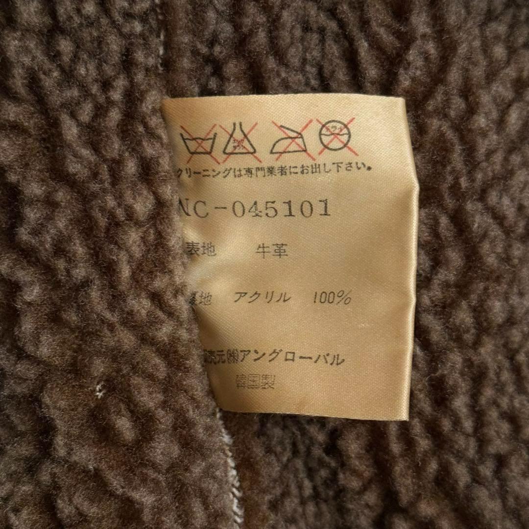 ナイジェルケーボン レザー フライトジャケット ブラウン 牛革 ビンテージ_画像10